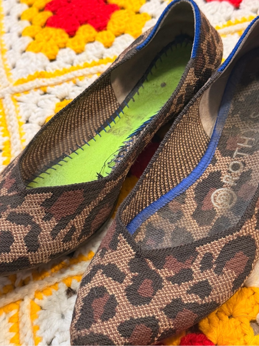 Rothy’s Women’s Leopard Print Slip-On Flats in Brown